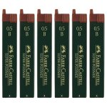 Faber - castell lot de 6 boites de 12 mines pour porte - mine 0, 5 mm super - polymer 9065 s - duret ...