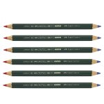 Faber - castell lot de 6 crayons bicolore castell color 873 rouge et bleu Faber - castell lot de 6 crayons bicolore castell color 873 rouge et bleu