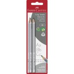 Faber - castell blister lot 2 crayons graphite jumbo grip hb argent Faber - castell blister lot 2 crayons graphite jumbo grip hb argent