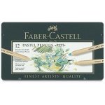 Faber - castell bote mtal 12 crayons pastel pitt