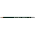 Faber - castell crayon 9000 avec gomme, hexagonale, b