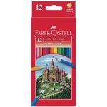 Faber - castell crayons de couleur hexagonal castel, etui de 12