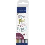 Faber - castell etui 4 feutres pitt artist pen encre de chine couleur metallic