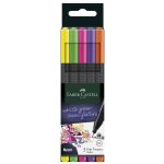 Faber - castell feutre pointe fine grip finepen fluo, etui de 5