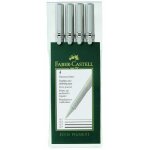 Faber - castell pack de 4 stylo - feutres ecco - pigment 4 largeurs de pointe diff�rentes (noir) (import ...