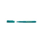 Faber castell stylo feutre pointe large 0, 8 mm, corps transparent, encre turquoise ind�l�bile