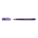 Faber castell stylo feutre pointe large 0, 8 mm, corps transparent, encre violette ind�l�bile
