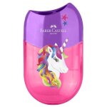 Faber - castell taille - crayon 2 trous  licorne , rose / violet