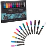 Fairfax & co acrylic paint pen set of 12 - non - toxic & waterproof - premium quality - water - based ...