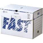 Fast pack 25 bo�tes archive manuelle 250 x 330 mm dos 20 cm blanc bleu