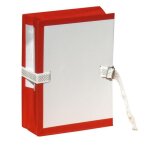 Fast pochette archives a sangle - 24x32 - soufflet 10cm - rabat pvc - rouge