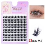 Faux - cils naturels souples, 10 ranges, grappe optique, maquillage - type ms - 13mm