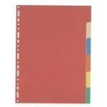 Favorit neutre - intercalaire - 6 positions - a4 - a onglets - couleurs assorties