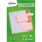Fchhk - avery - pochette de 780 etiquettes autocollantes. personnalisables et imprimables. format 38, ...