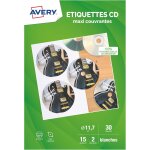 Fchhk - - pochette de 30 etiquettes autocollantes pour identifier les cd. personnalisables et imprimables. ...