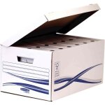 Fellowes lot de 10 caisses a archives avec couvercle rabattable maxi