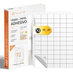 Feuilles a4 d'tiquettes adhsives blanches, crez vos autocollants personnaliss toute surface, papier ...