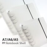 Feuille d'accessoire cr�ative pour carnet de notes b5 / a5 / a6 / a7, couverture transparente et concise ...