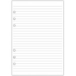 Feuilles de remplissage a5 14, 6 x 21 cm 100 g / m 40 feuilles compatible classeur a 6 anneaux interligne ...