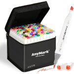 Feutres a alcool a pointe pinceau, 100 + 1 couleurs, double pointe pinceau et biseaut�e, marqueurs a ...