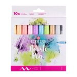 Feutres - aquarelle - dessin - croquis - 10 couleurs pastel - ecoline