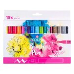 Feutres - aquarelle - dessin - croquis - 15 couleurs primaires - ecoline
