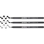 Feutre calligraphie - noir - 3 stylos - pointe calligraphique 2 - 5 mm - feutre pour papier, bois, terre ...