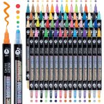 Feutres coloriage, 60 couleurs, acrylic paint marker pour verre bois toile cramique nol bricolage pques ...