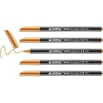 Feutre de coloriage pointe fine - edding - 5 stylos - orange clair - pointe ronde 1 mm