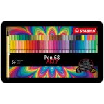 Feutres de coloriage - stabilo pen 68 - arty - boite m�tal de 66 couleurs
