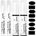 Feutre craie blanc, 2 pice marqueurs craie 10mm + 2 pice stylo craie liquide 15mm + 16 etiquettes de ...