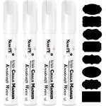 Feutre craie blanc, marqueurs craie 10mm, effacable avec chiffon humide ou sec, pointe epaisse pour tableau ...