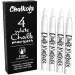 Feutre craie blanc (pointe fine 3mm, lot de 4) - chalk marqueur liquide stylo craie pour tableau noir ...