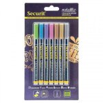 Feutres craie metallic - 7 crayon - mine de 1 - 2mm - securit
