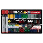 Feutres - dessin - calligraphie - stabilo creative tips - bo�te 30 pi�ces - assortiment pointes