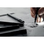 Feutres - dessin - ecriture - noir - 5 tailles diff�rentes - uni pin - uni - ball
