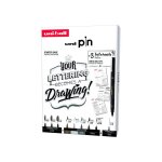 Feutres - dessin - lettering - noir - uni - pin - uni - ball - coffret lettering 8 feutres