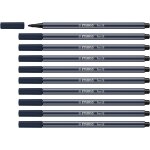 Feutre dessin pen 68 - lot x 10 feutres de coloriage pointe moyenne - bleu gris fonc� (68 / 98)