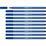 Feutre dessin pen 68 - lot x 10 feutres de coloriage pointe moyenne - bleu marine (68 / 32)[z1648]