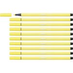 Feutre dessin pen 68 - lot x 10 feutres de coloriage pointe moyenne - jaune citron (68 / 24)[z1640]
