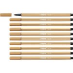 Feutre dessin pen 68 - lot x 10 feutres de coloriage pointe moyenne - marron clair (68 / 89)