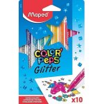 Feutres glitter color'peps x10 - 10 couleurs pailletes - dessins vibrants - confort & crativit - bote ...