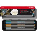 Feutre mtallis - stylo 68 metallic - pointe moyenne - coloris assortis, bote mtal x 6 feutres