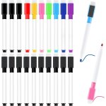 Feutre tableau bblanc effacable stylo de tableau blanc avec gomme 20 pcs feutre effacable blanc magnetique ...