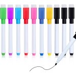 Feutre tableau blanc effacable, 10 pcs feutre ardoise effacable stylo feutre magnetique faible odeur, ...