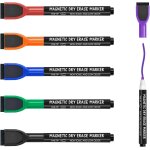 Feutre tableau blanc effacable, 6 magn�tique feutre ardoise effacable a pointe fine, marqueur tableau ...