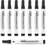 Feutres pour tableau blanc effaables, 8 feutres pour tableau blanc noir, feutres effaables a sec a ...