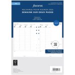 Filofax recharge pour agenda a5 semaine sur deux pages verticale - franais - 2025