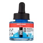 Flacon encre acrylique acrylic ink amsterdam 30ml bleu brillant