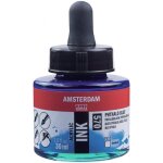 Flacon encre acrylique acrylic ink amsterdam 30ml bleu phtalo